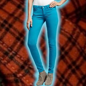 PAIGE Denim Turquoise ‘Skyline Ankle Peg’ Skinny Jeans Size 30